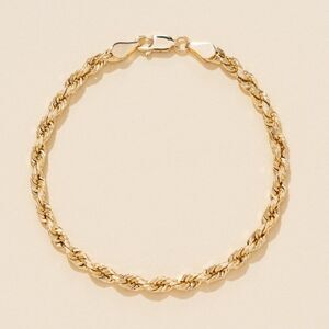 14K real gold Rope Chain bracelet| Fancy Chain Bracelet | birthday gift |